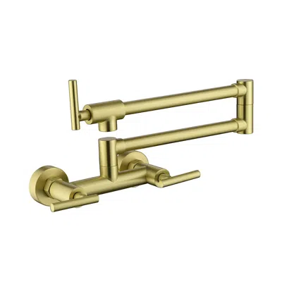 Hivvago Pot Filler Faucets Both Hot Cold Water - Gold In Green