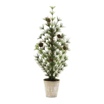 Hivvago Potted Mini Pine Tree 24"h In Multi