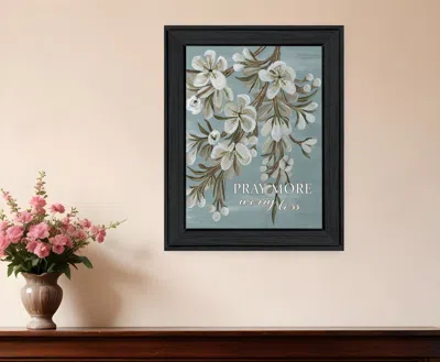 Hivvago Pray More Worry Less Black Framed Print Wall Art