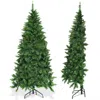 Hivvago Pre-lit Artificial Half National Christmas Tree With 8 Flash Modes-6 Ft