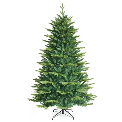 Hivvago Pre-lit Artificial Hinged Christmas Tree With App Controlled Led Lights-7 Ft In Neutral