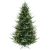 Hivvago Pre-lit Artificial Hinged Xmas Tree With 1480 Pvc And Pe Branch Tips