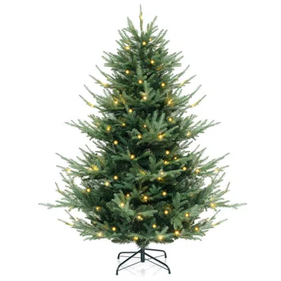Hivvago Pre-lit Artificial Hinged Xmas Tree With 778 Pvc And Pe Branch Tips