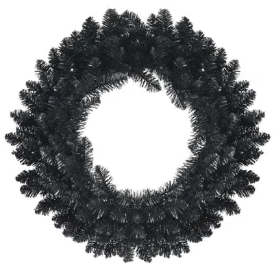 Hivvago Pre-lit Halloween Wreath With 35 Purple Led Lights