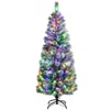 Hivvago Pre-lit Hinged Christmas Tree With Remote Control Lights-6'
