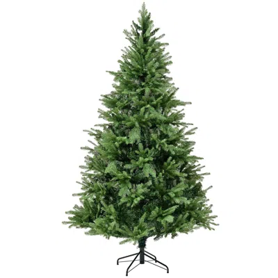 Hivvago Premium Unlit Green 7ft Christmas Tree With Pe Pvc Mixed Dense Branches