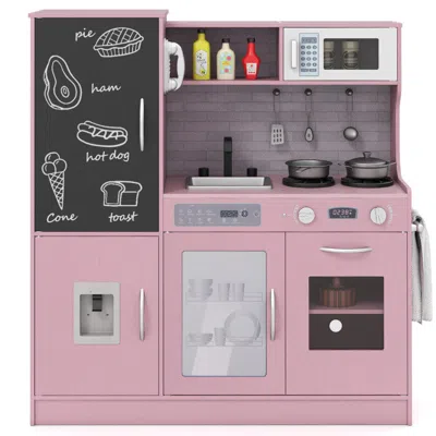 Hivvago Pretend Play Kitchen With Utensils For Kids Aged 3+