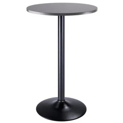 Hivvago Pub Table Black And Slate Gray