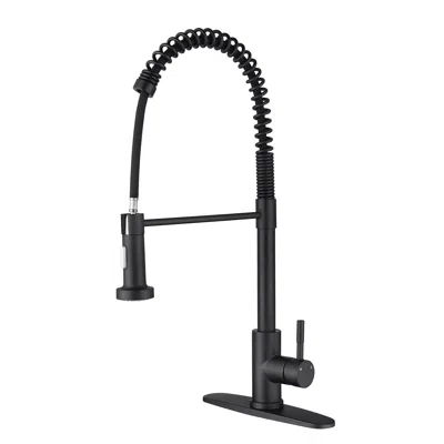 Hivvago Pull Out Sprayer Kitchen Faucet - Matte Black