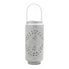 Hivvago Punched Metal Candle Lantern 15.5"h In Metallic