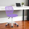 Hivvago Purple And White Adjustable Height Swivel Rolling Office Chair In Purple
