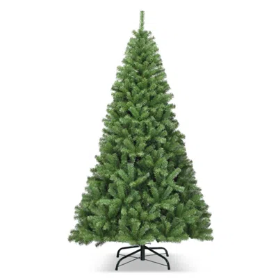 Hivvago Pvc Artificial Christmas Tree Premium Hinged-7.5 Ft In Green