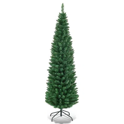 Hivvago Pvc Artificial Slim Pencil Christmas Tree-5 Feet In Green