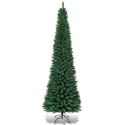 Hivvago Pvc Artificial Slim Pencil Christmas Tree-7 Feet In Green