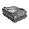 Hivvago Queen Gray And Silver Fleece Woven Polka Dots Plush Blanket In Gray