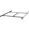 Hivvago Queen Metal Bed Frame With Bolt-on Headboard Footboard Brackets In Black