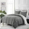 Hivvago Queen Plush Microfiber Reversible Comforter Set In Grey