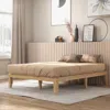 Hivvago Queen Size 14 Inch Wooden Bed Mattress Frame-natural