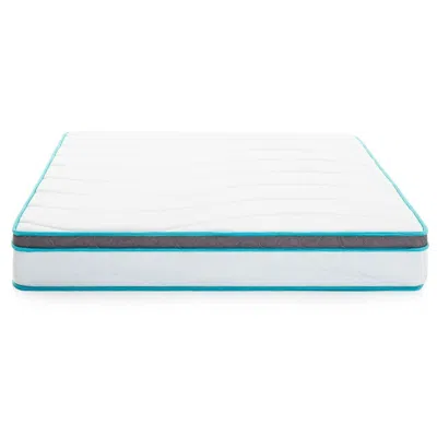 Hivvago Queen Size 8-inch Memory Foam Innerspring Mattress In White