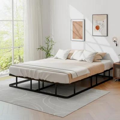 Hivvago Queen Size Bed Frame With Metal Slat Support