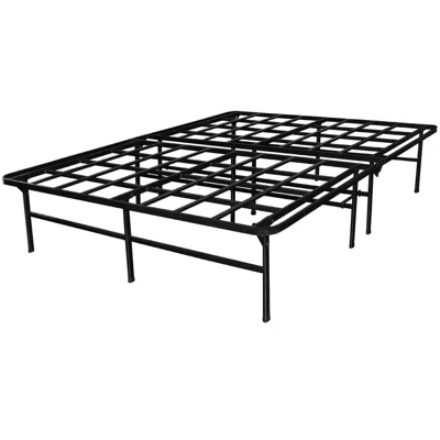 Hivvago Queen Size Heavy Duty Metal Platform Bed Frame - Supports Up To 4,400 Lbs In Black
