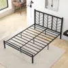 Hivvago Queen Size Platform Bed With Headboard And Metal Frame-queen Size