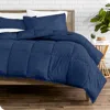 Hivvago Queen Size Super Soft Down Alternative Comforter Set In Navy Blue