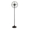 Hivvago Quinn 63 Inch Accent Floor Lamp, Vintage Fan Design, Antique Bronze Finish