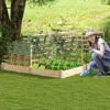 Hivvago Raised Garden Bed With 2 Planter Boxes And 3 Trellis-natural