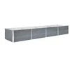 Hivvago Raised Garden Flower Bed, 32 X 126 Galvanized Steel Gray, Rectangular In Gray