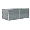 Hivvago Raised Garden Flower Bed, 32 X 63 Galvanized Steel Gray, Rectangular In Gray