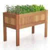 Hivvago Raised Wooden Garden Bed With Legs - Elevated Solid Wood Planter Box For Outdoor Use