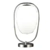Hivvago Raze 17 Inch Table Lamp, Led Light, Modern Globe Shade, Metal Body, Silver In Silver