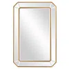 Hivvago Recatngle Gold Leaf Mirror With Angled Corners Frame In Brown
