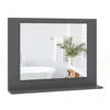Hivvago Rectangle Bathroom Mirror With Shelf 23.5 X 17.5 Inch And Wood Frame-gray