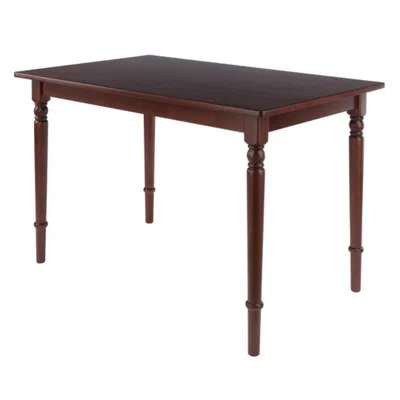 Hivvago Rectangle Dining Table Walnut In Brown