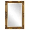 Hivvago Rectangular Antiqued Gold Wood Frame Mirror In Brown
