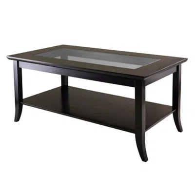Hivvago Rectangular Coffee Table Espresso In Brown