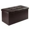 Hivvago Rectangular Storage Ottoman Espresso