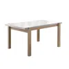 Hivvago Rectangular Wooden Dining Table With Straight Legs, White And Brown