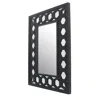 Hivvago Black Square Accent Mirror In Blue