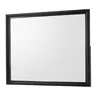 Hivvago Rectangular Wooden Frame Dresser Top Mirror, Black And Silver In Black