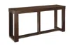 Hivvago Rectangular Wooden Sofa Table With Sled Base, Espresso Brown