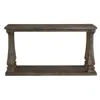 Hivvago Rectangular Wooden Sofa Table With Square Baluster Legs, Taupe Brown