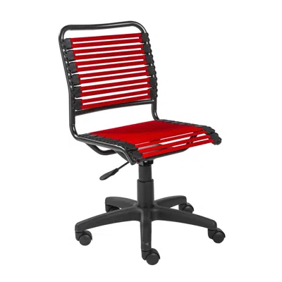 Hivvago Red And Black Adjustable Swivel Bungee Rolling Office Chair