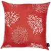 Hivvago Red And Silver Coral Reef Decorative Throw Pillow In Red