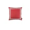 Hivvago Red And White Greek Key Bordered Throw Pillow In Red