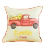 Hivvago Red And White Pumpkin Truck Throw Pillow In Multi