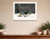 Hivvago Remembering The Night Christmas Manger White Framed Wall Art In White