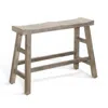 Hivvago Rena Counter Height Bench, 33 Inch Light Brown Mahogany Wood Frame